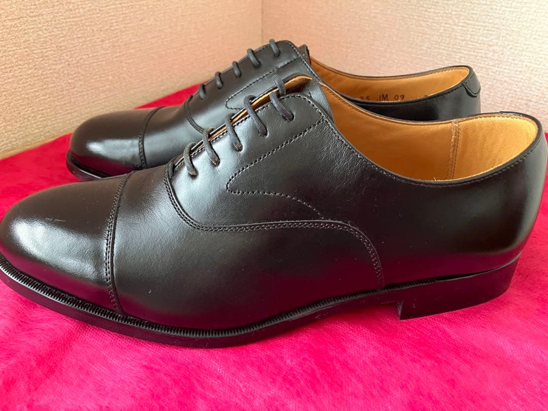 REGAL ブラック ストレートチップ レザーシューズ 革靴