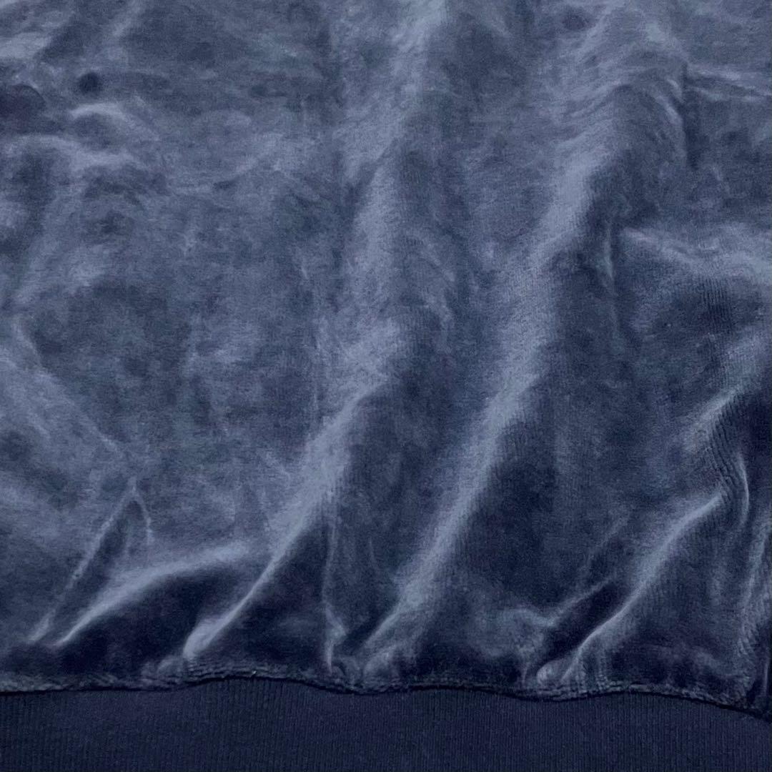 adidas　アディダス　トラックジャケット　ベロア　3本ライン　刺繍ロゴ