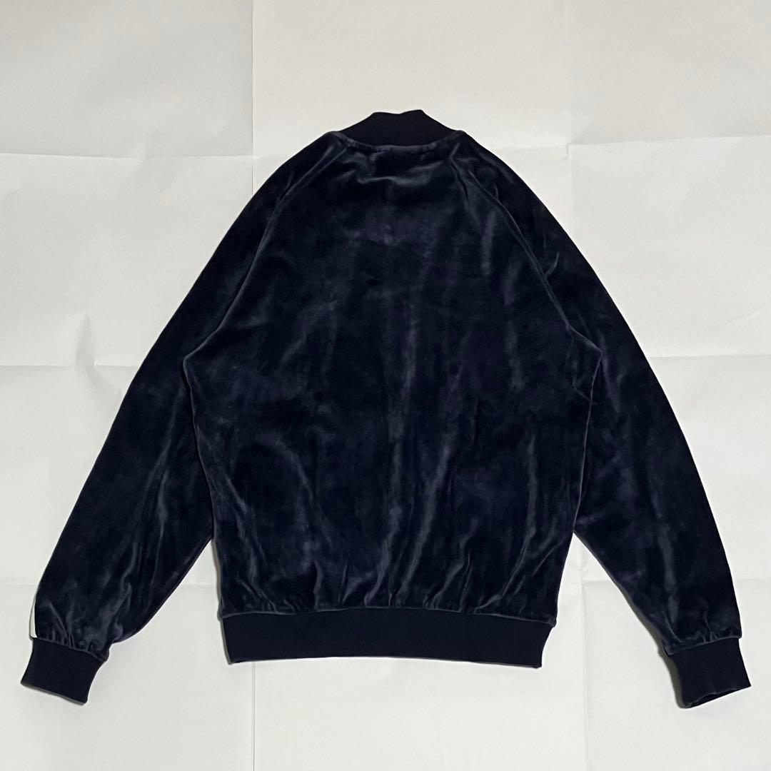 adidas　アディダス　トラックジャケット　ベロア　3本ライン　刺繍ロゴ