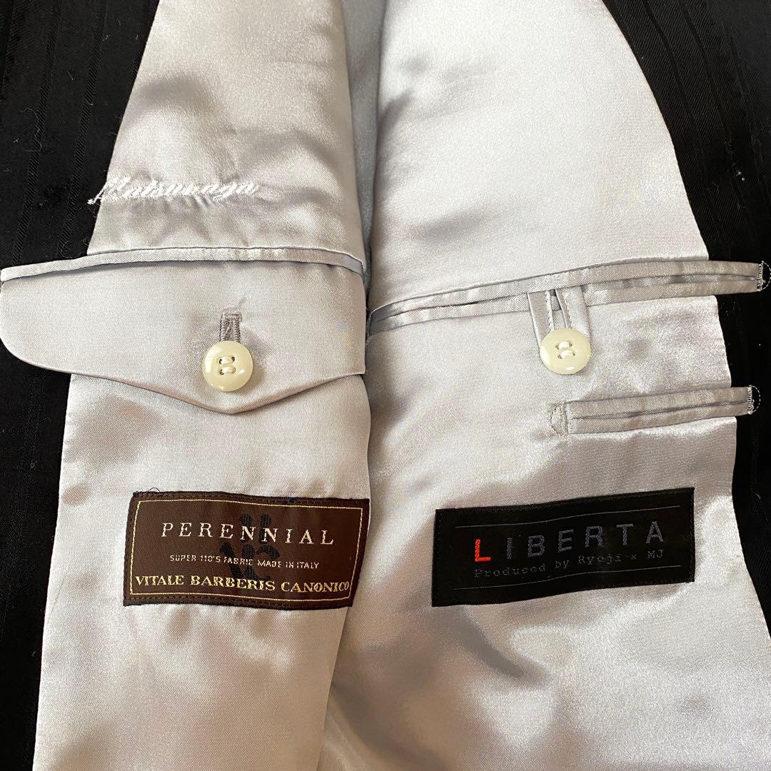 希少BB8✨リベルタ　カノニコ生地　Super110s　スーツ　セットアップ　黒