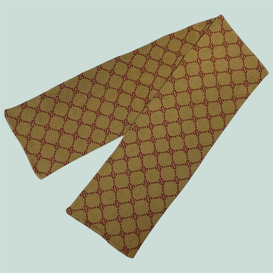 レア 美品 90s Old Stussy グッチオマージュ モノグラム マフラー