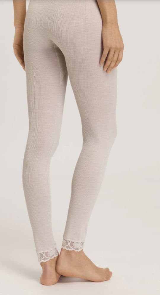 新品タグ付き 高級 ウール シルク レギンス ボトムス アイボリー S