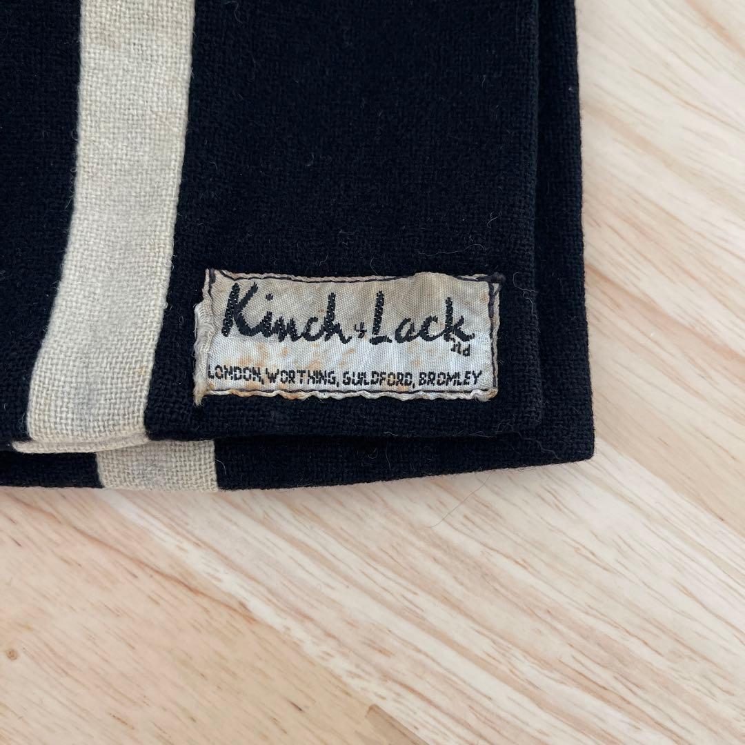 希少　50's 60's イギリス　カレッジマフラー　ブラック　ヴィンテージ