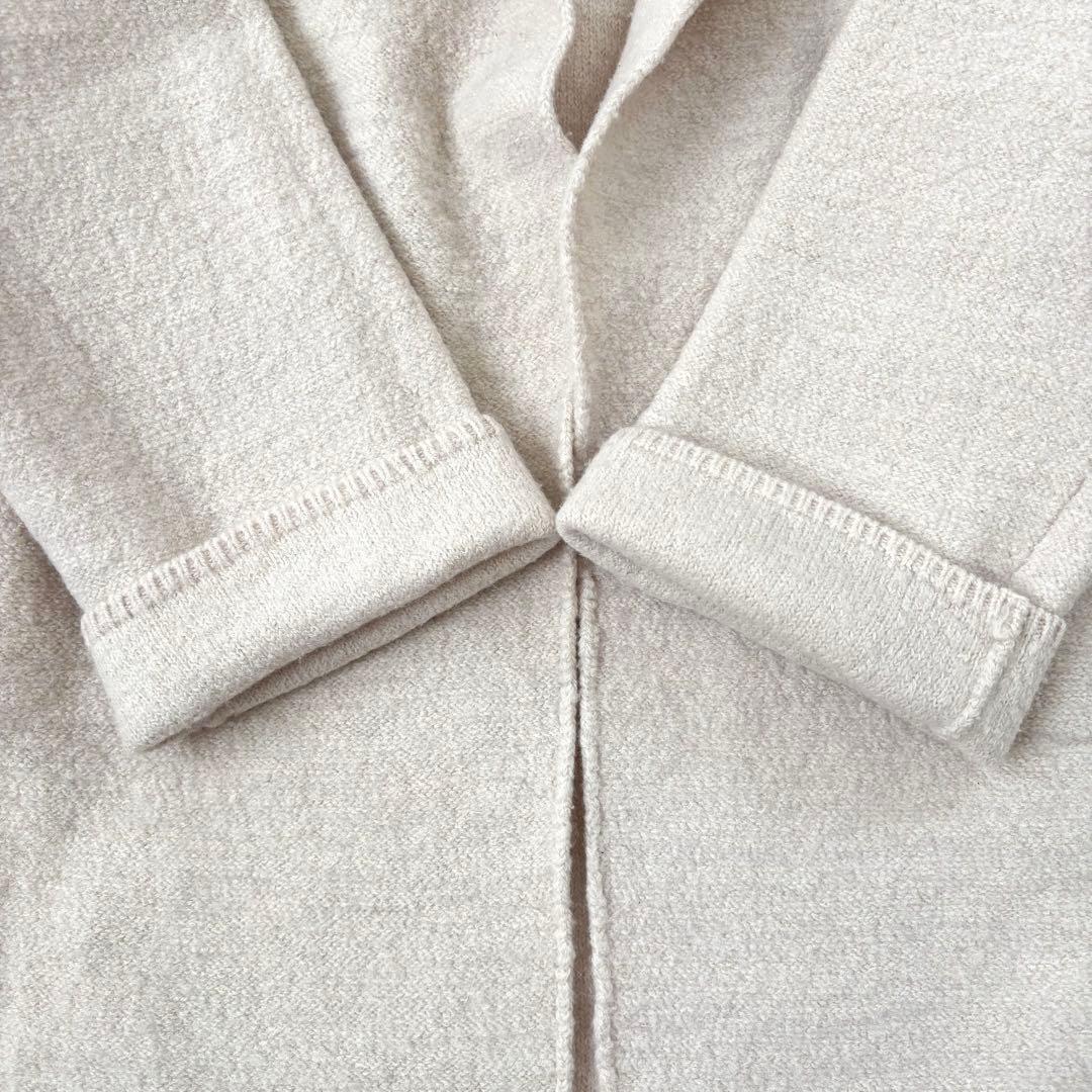 【美品】45R ウールアルパカ混 縮絨 フードコート メルトン 圧縮ウール