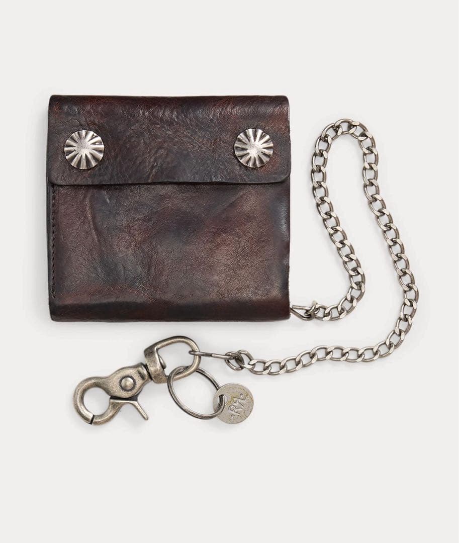 RRL ブラウン 二つ折り財布　コンチョ　ウォレット