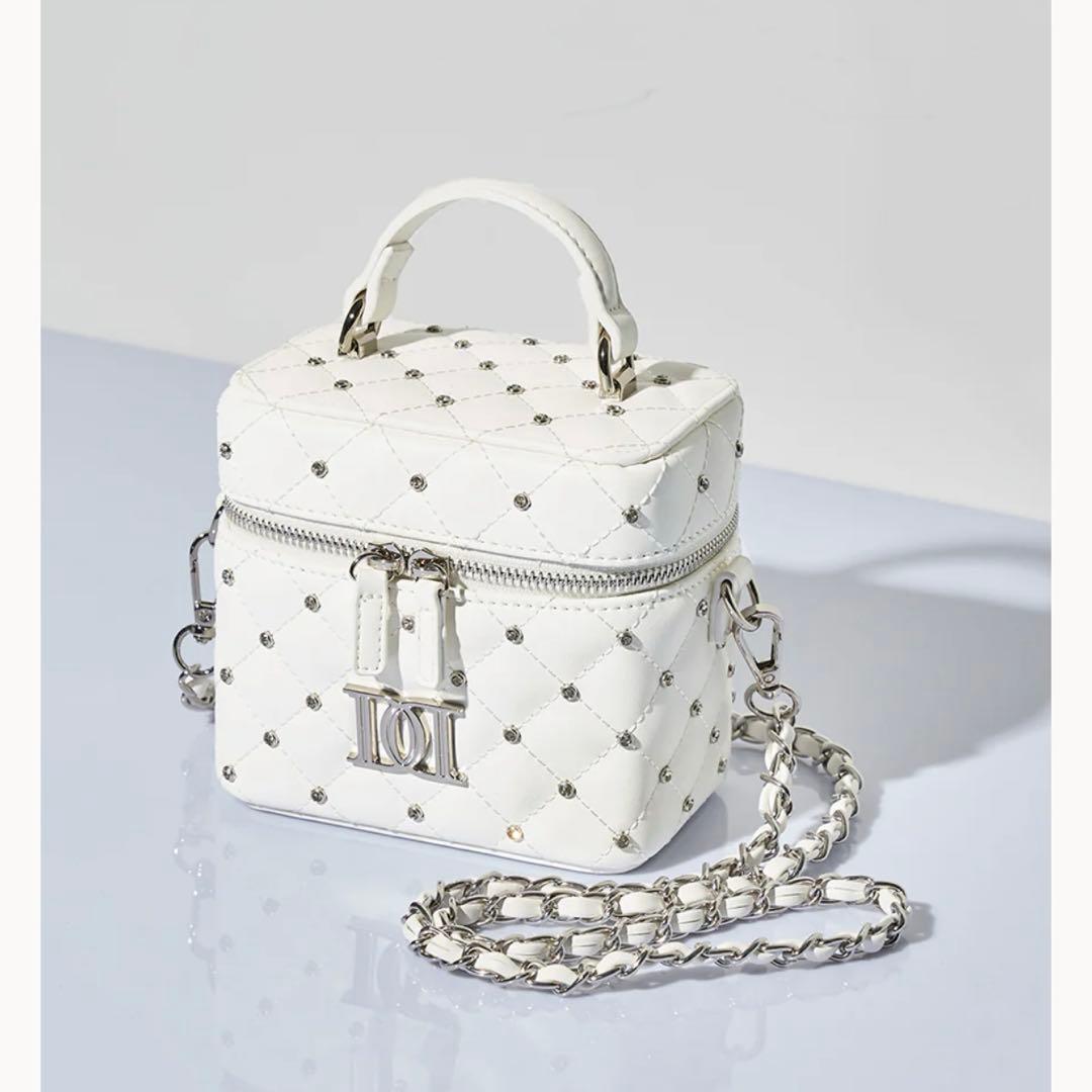 Darich キルティングビジュースクエアミニバッグ