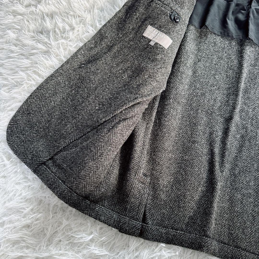 【マーガレットハウエル】ハリスツイード ヘリンボーン ジャケット M グレー