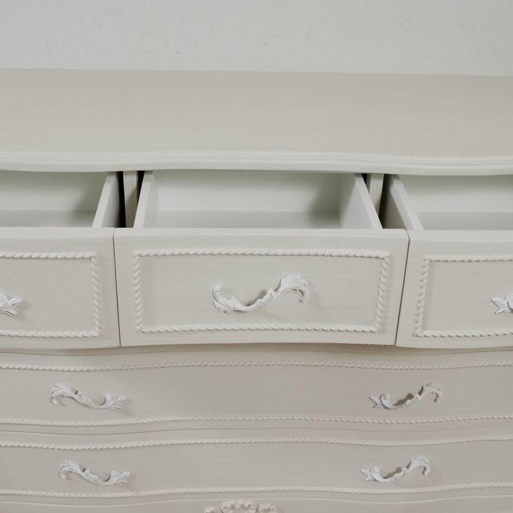 フォロー割【新品】ハンプトンシリーズ　猫脚　アンティークホワイト　チェスト