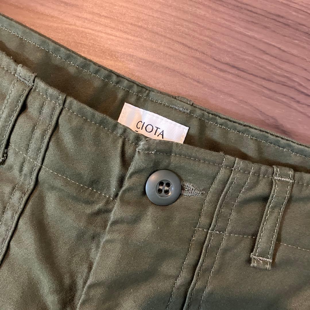 CIOTA EDIFICE 別注 スビンコットン モールスキン ベイカー パンツ