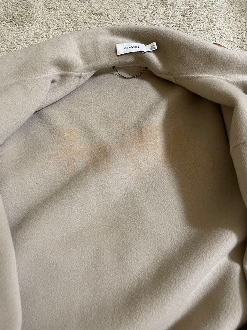 COACH 　コーチ　◆　ウールカシミヤベージュ ケープコート　ポンチョ