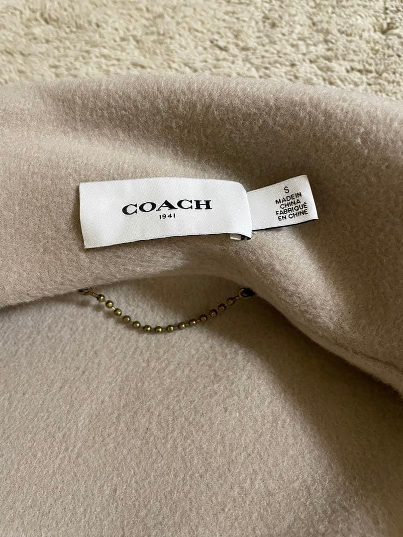 COACH 　コーチ　◆　ウールカシミヤベージュ ケープコート　ポンチョ