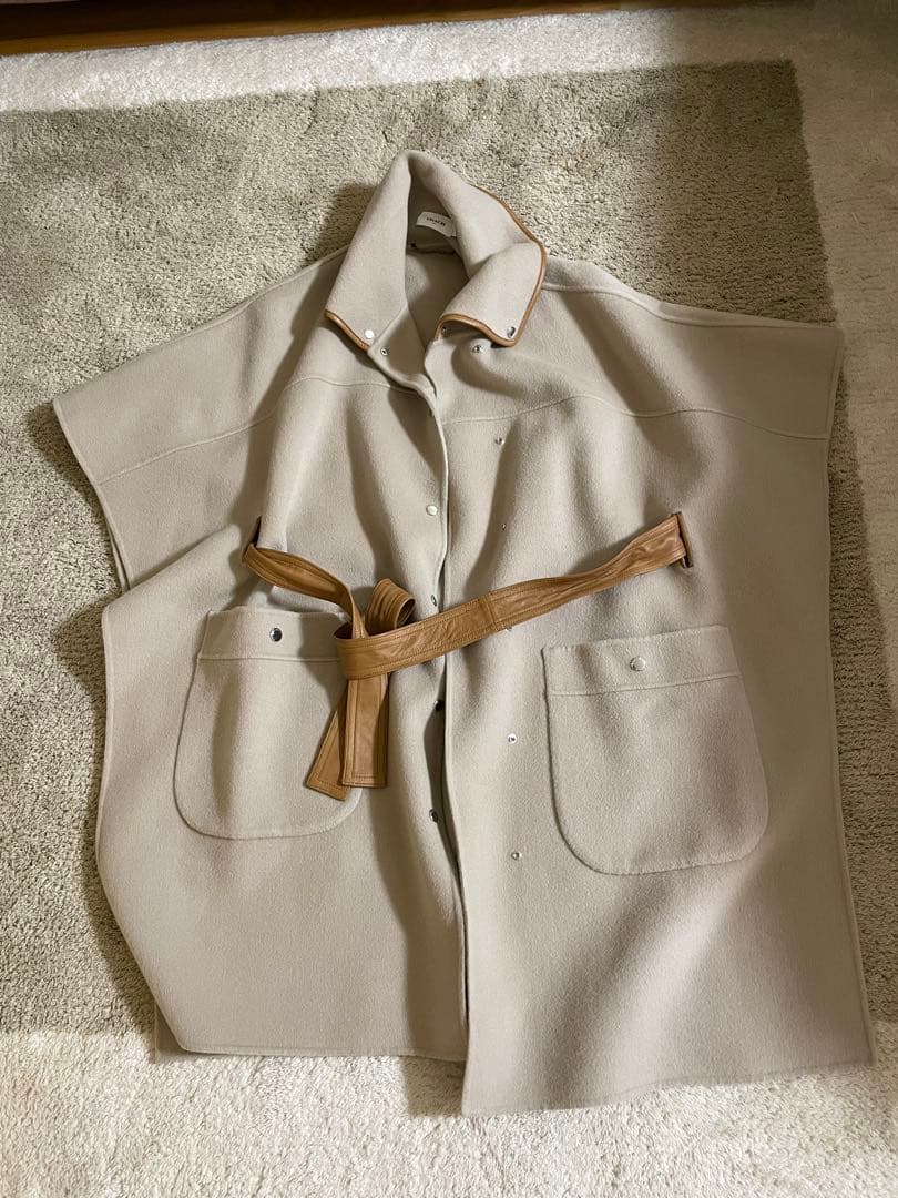 COACH 　コーチ　◆　ウールカシミヤベージュ ケープコート　ポンチョ