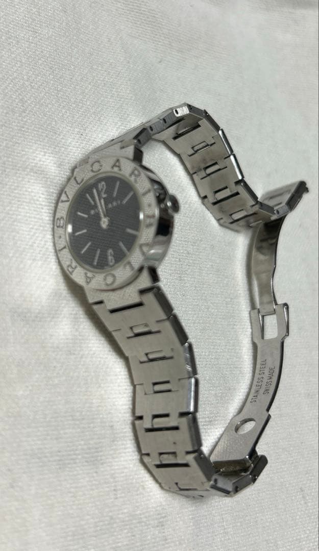 BVLGARI ブラック アナログ腕時計　訳あり(不動)