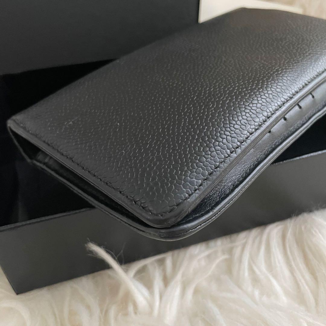 シャネル CHANEL 財布 ココマーク キャビアスキン 黒 ブラック