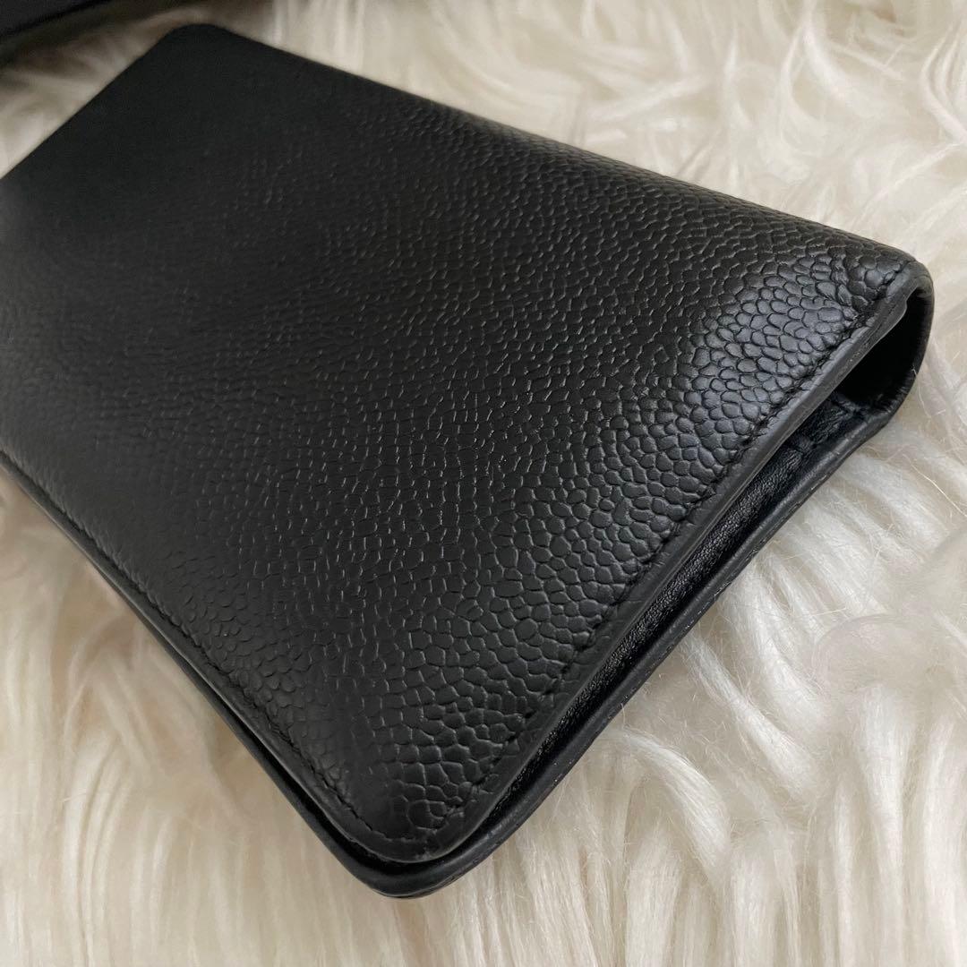 シャネル CHANEL 財布 ココマーク キャビアスキン 黒 ブラック