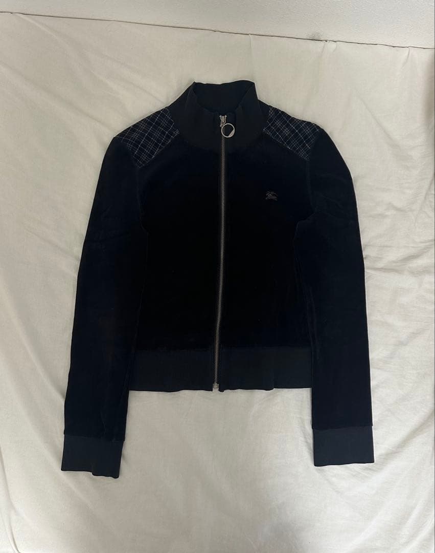 Burberry ベルベット ベロア ジャージ 黒