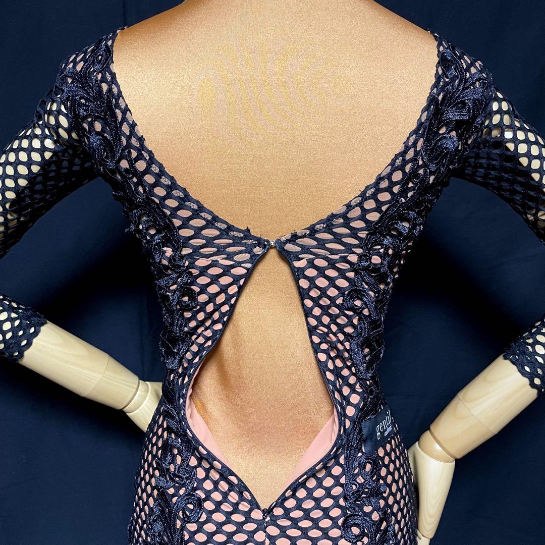 社交ダンス★ジャンティ スタンダードドレス★ブラック&ネット★サイズS★新品