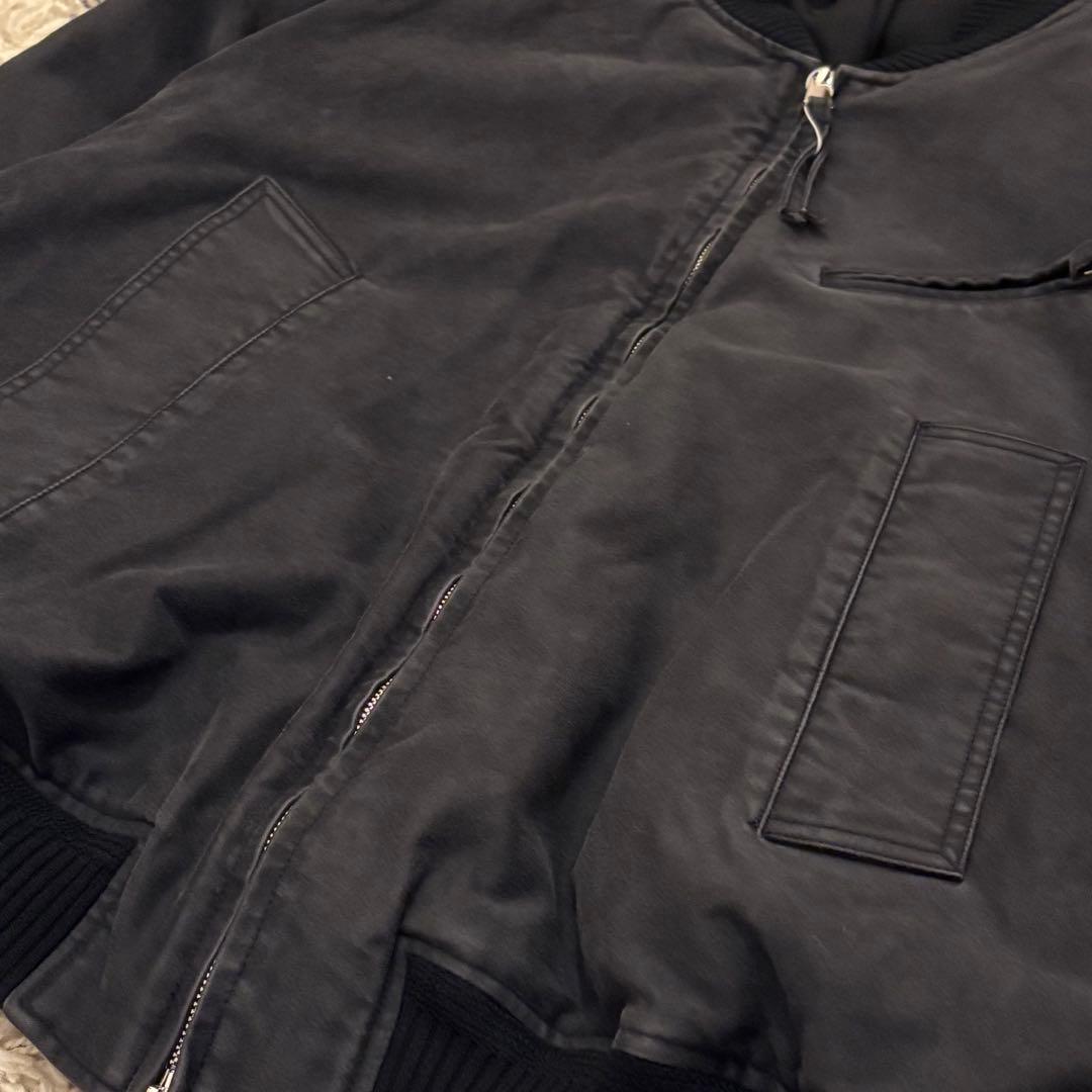 【名作】25AW OUAT 012 ブラック ボンバージャケット　MA-1 短丈