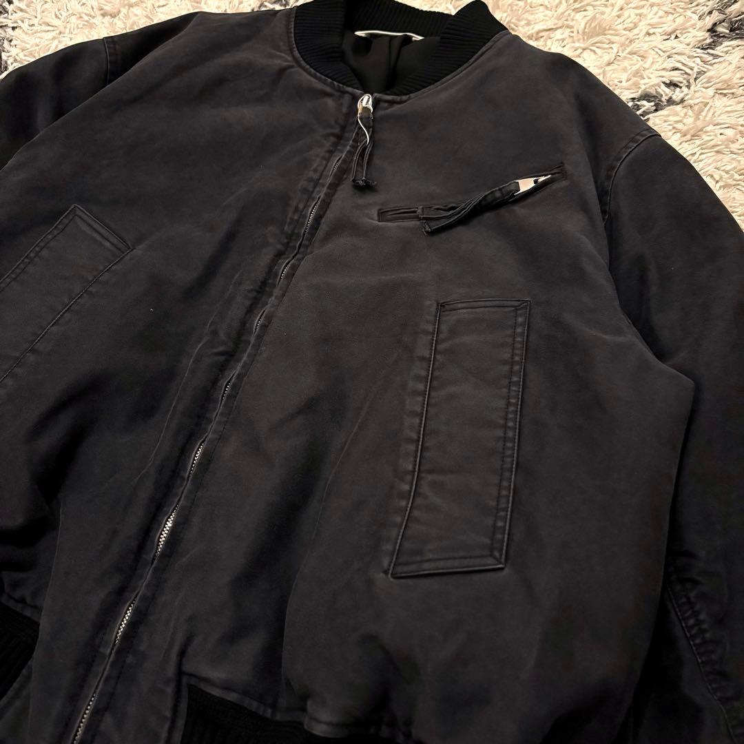 【名作】25AW OUAT 012 ブラック ボンバージャケット　MA-1 短丈