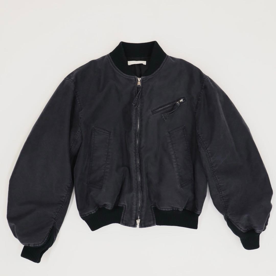 【名作】25AW OUAT 012 ブラック ボンバージャケット　MA-1 短丈