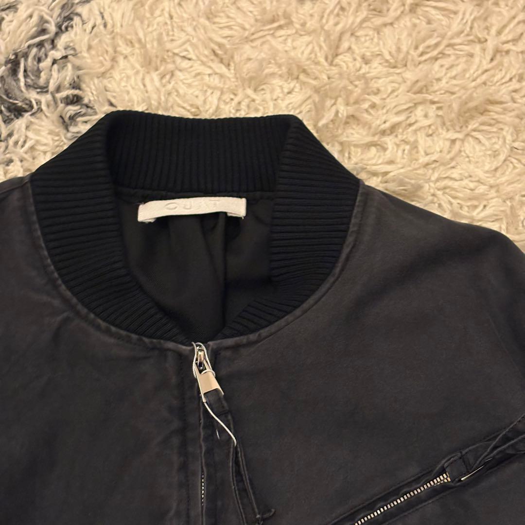 【名作】25AW OUAT 012 ブラック ボンバージャケット　MA-1 短丈
