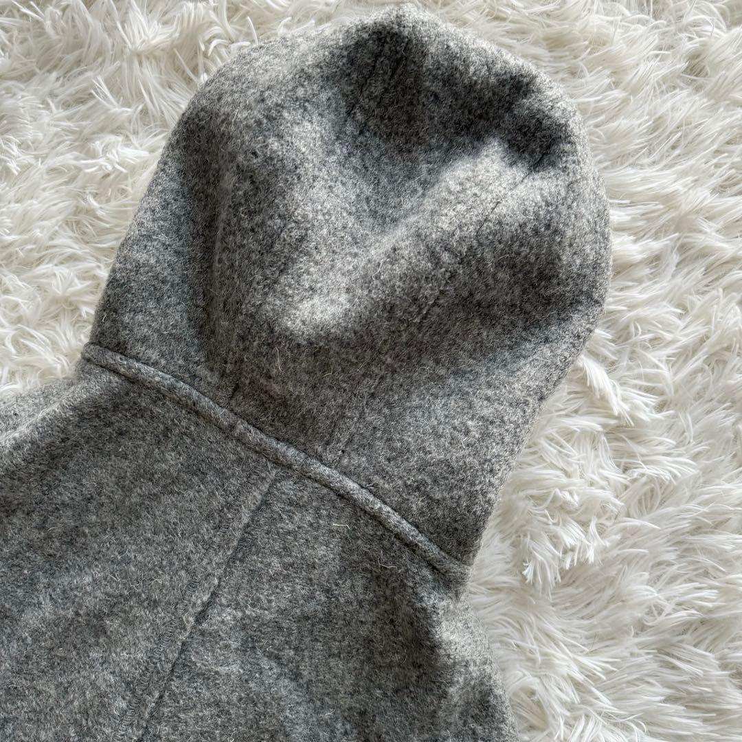 美品【トリココムデギャルソン】AD2013 ポンチョ　フード　トグル　M　グレー