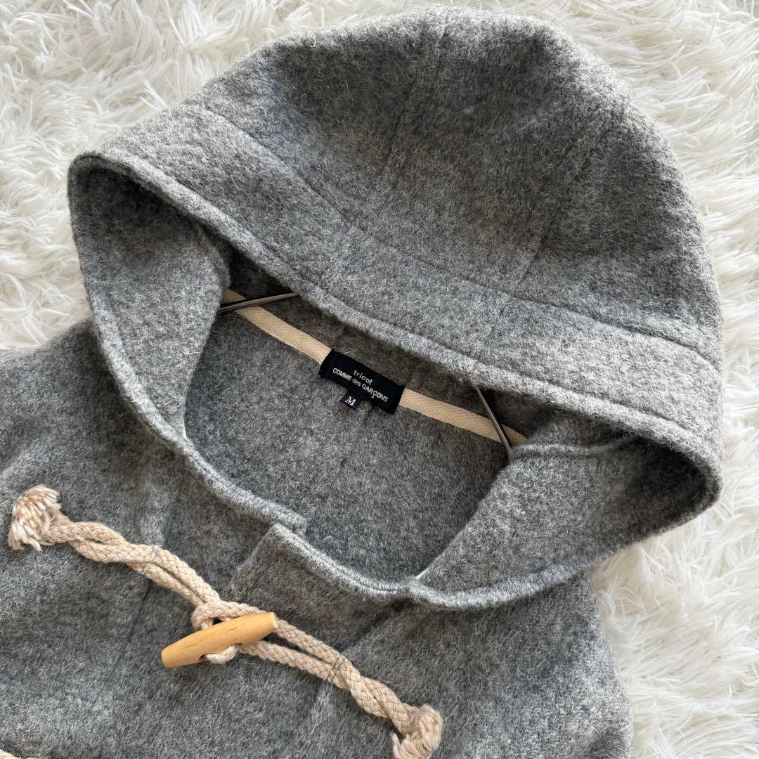 美品【トリココムデギャルソン】AD2013 ポンチョ　フード　トグル　M　グレー