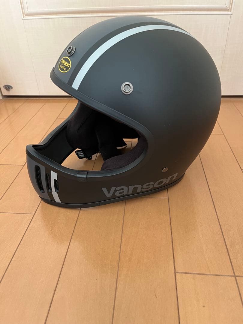 美品 希少限定品 生産終了品vanson ヘルメット マットブラック