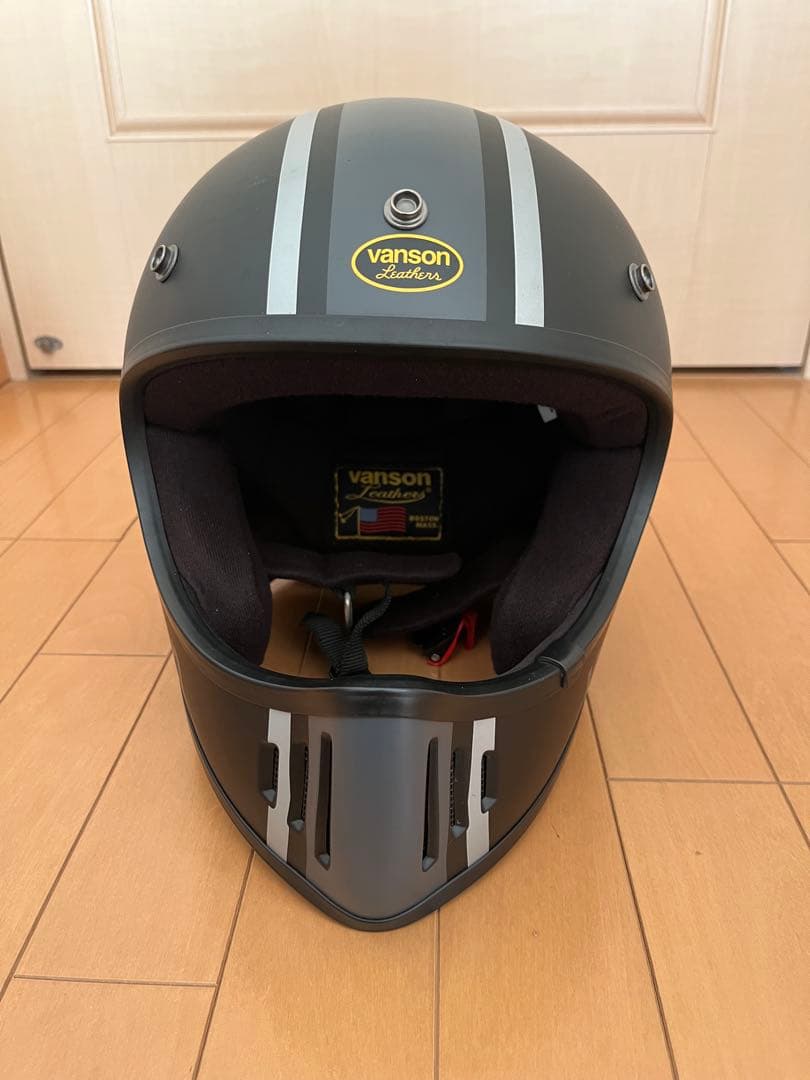 美品 希少限定品 生産終了品vanson ヘルメット マットブラック