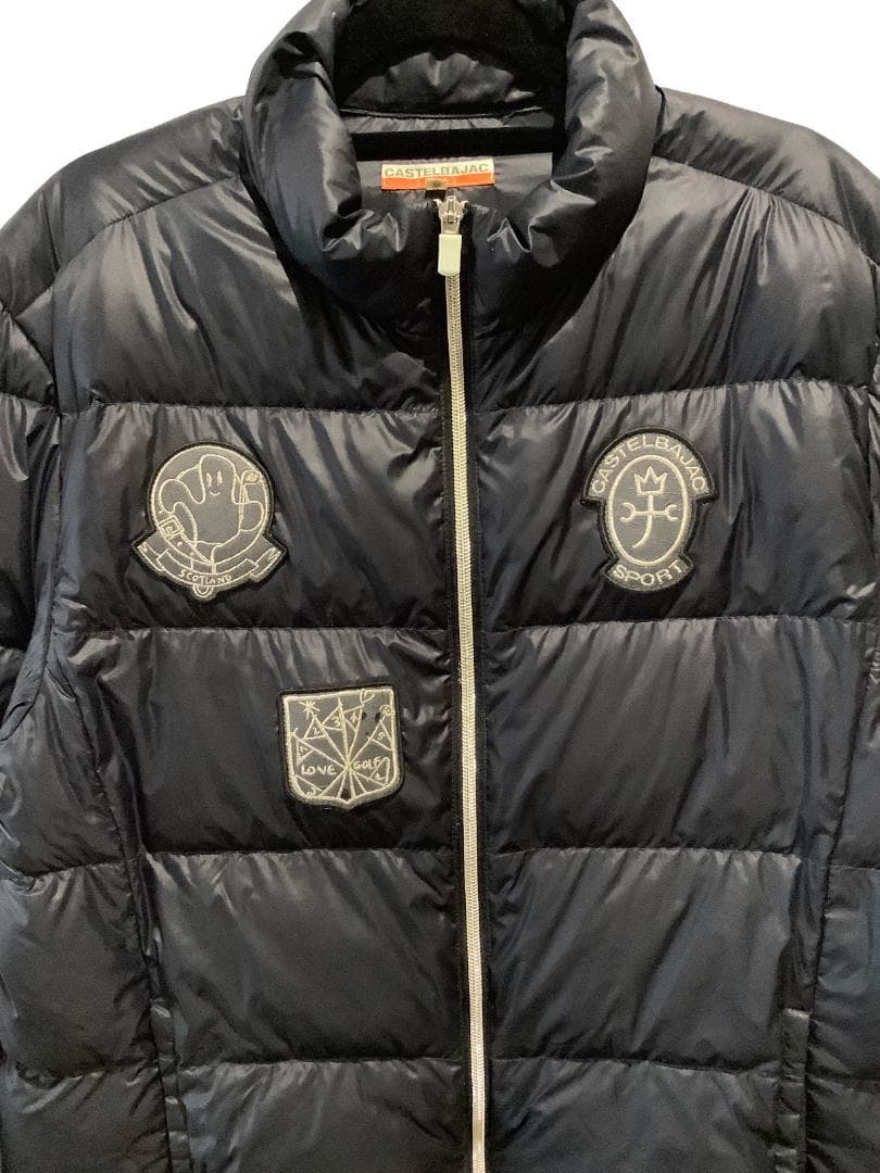 カステルバジャック　ダウンジャケット　ブラック　48サイズ　K00138