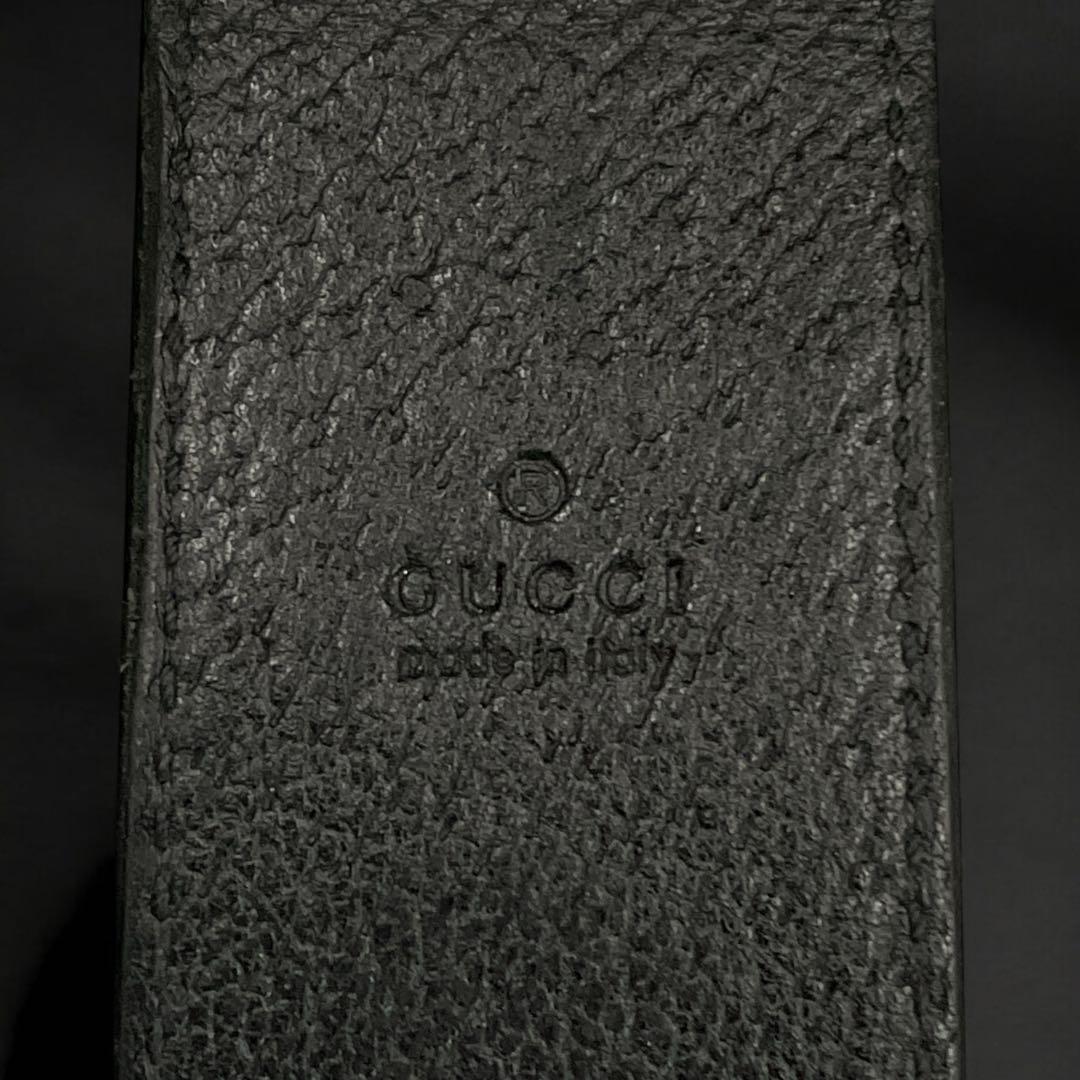 美品　GUCCI グッチ アニマリエ レザー マネークリップ ビー 蜂 ブラック