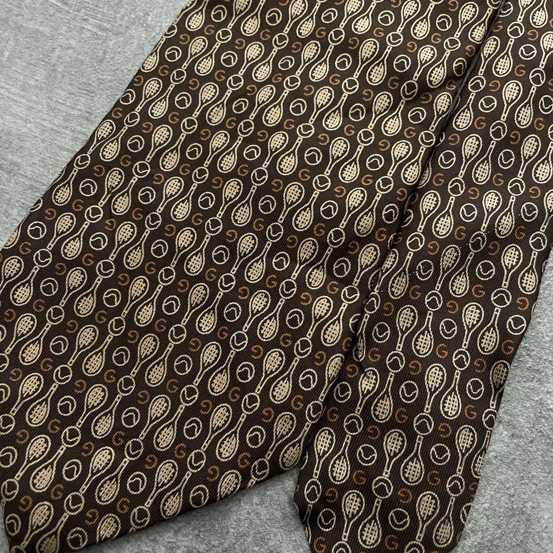 極上 イタリア製 Zegna 霜降りストライプスーツ×OLD GUCCIネクタイ