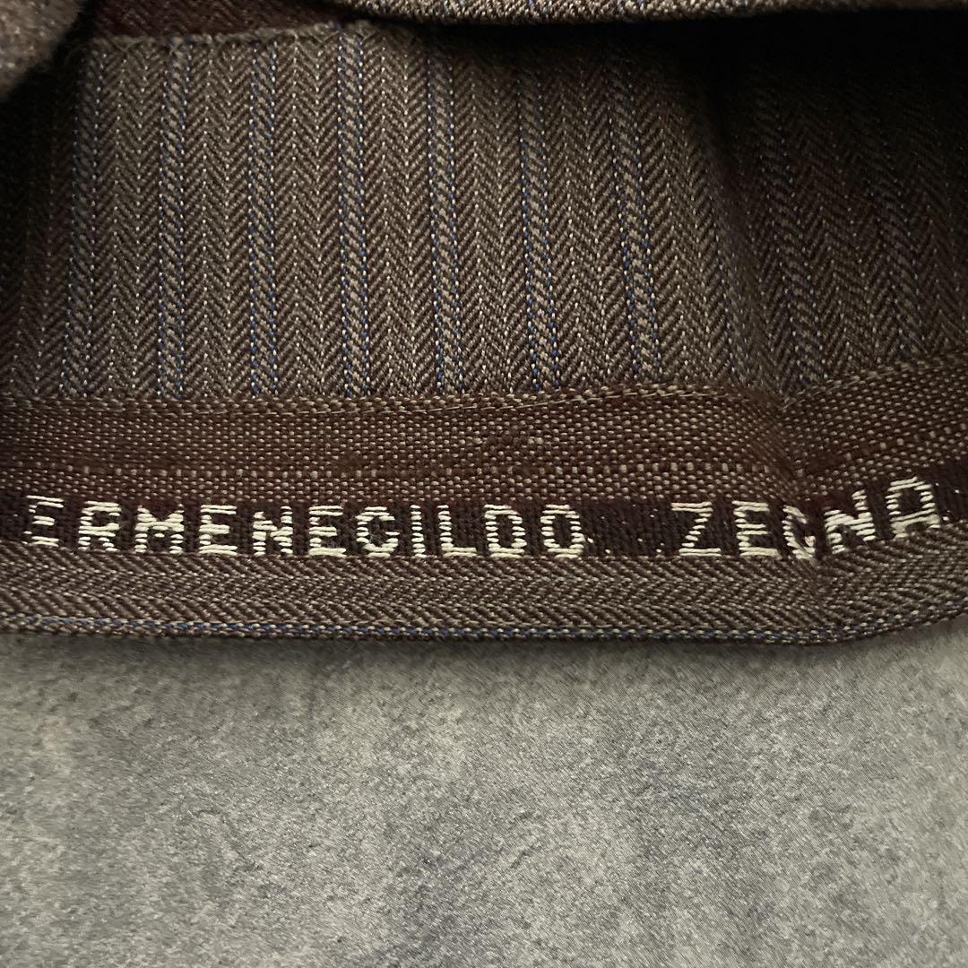 極上 イタリア製 Zegna 霜降りストライプスーツ×OLD GUCCIネクタイ