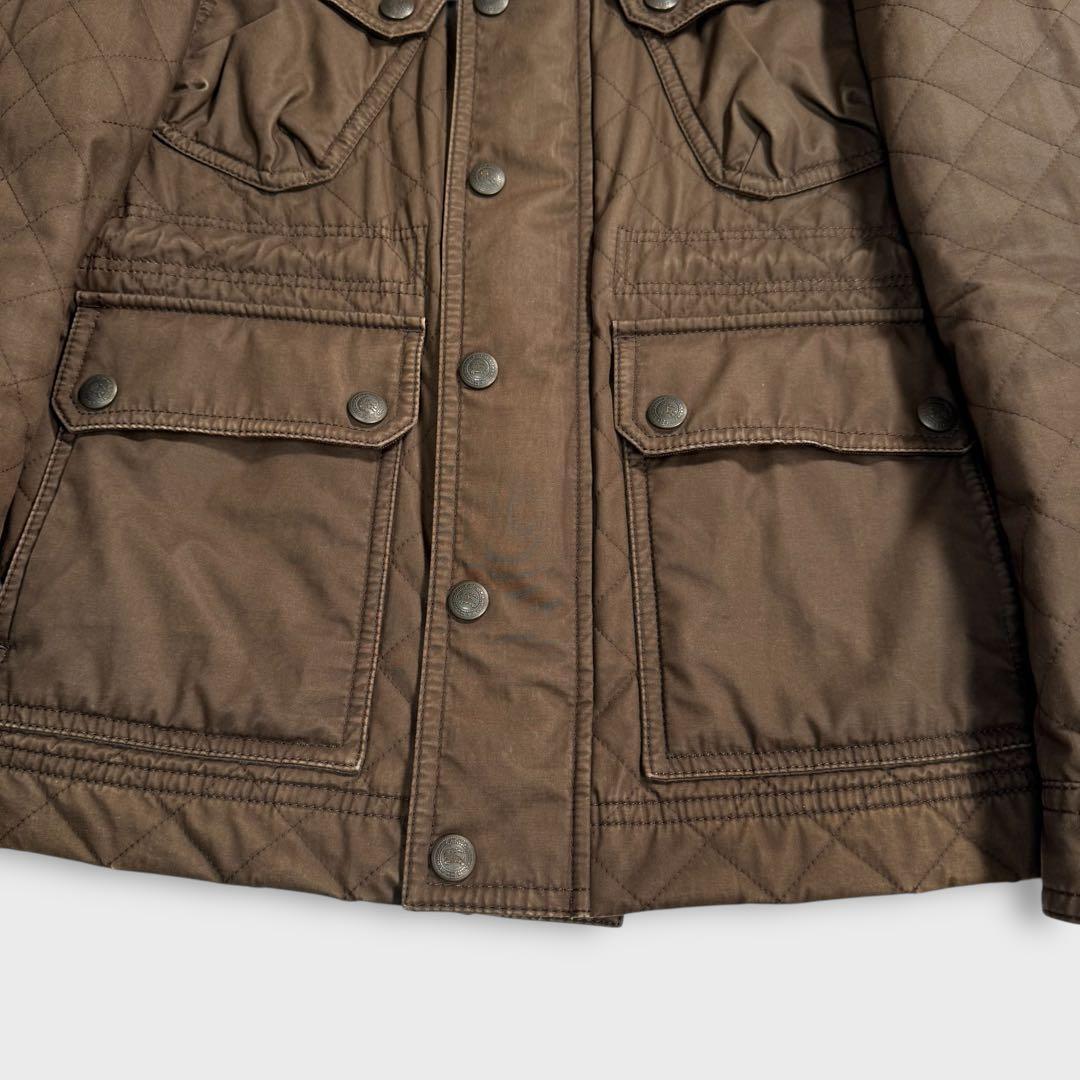 バーバリーブラックレーベル M-65 キルティング ミリタリージャケット カーキ