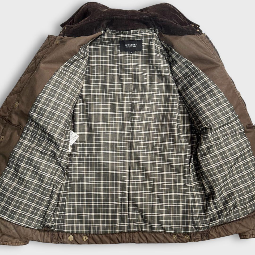 バーバリーブラックレーベル M-65 キルティング ミリタリージャケット カーキ