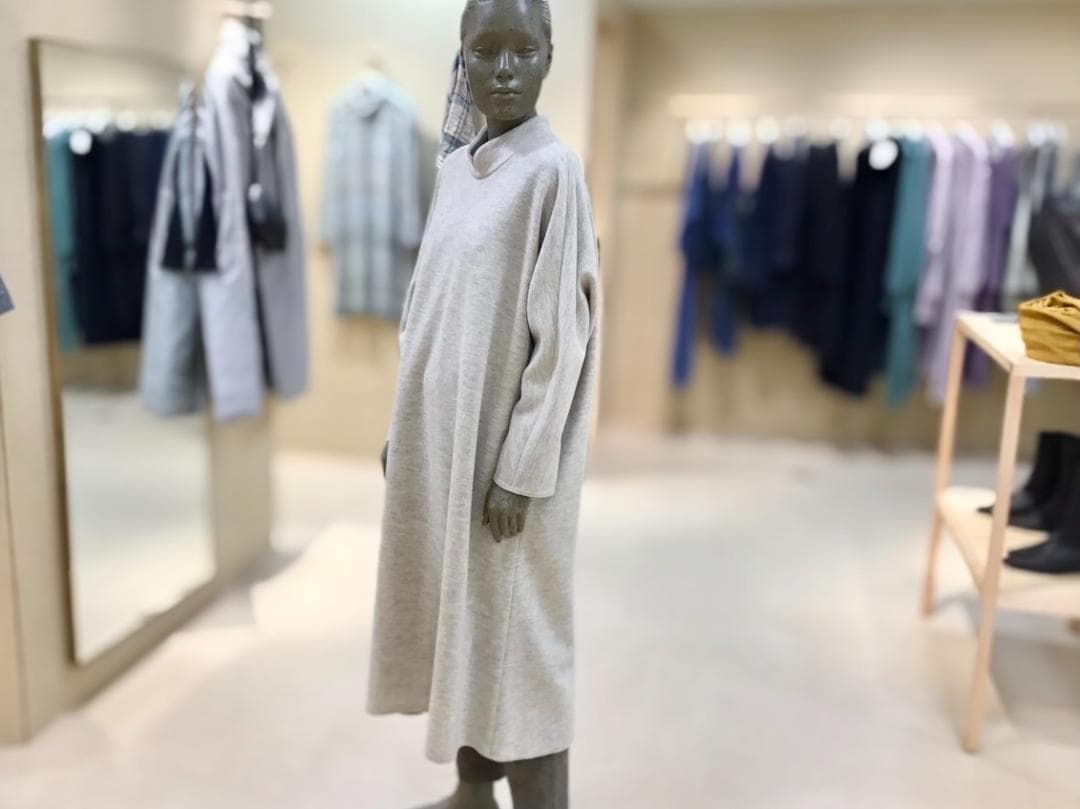 新品未使用①★2024冬ヨーガンレール☆ウール天竺フェルトワンピース☆ババグーリ