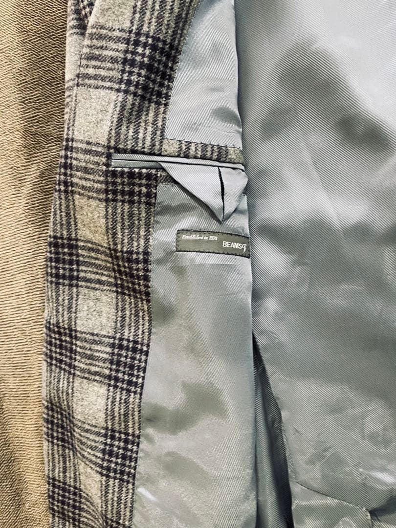 BEAMS F テーラードジャケット チェック柄［美品］