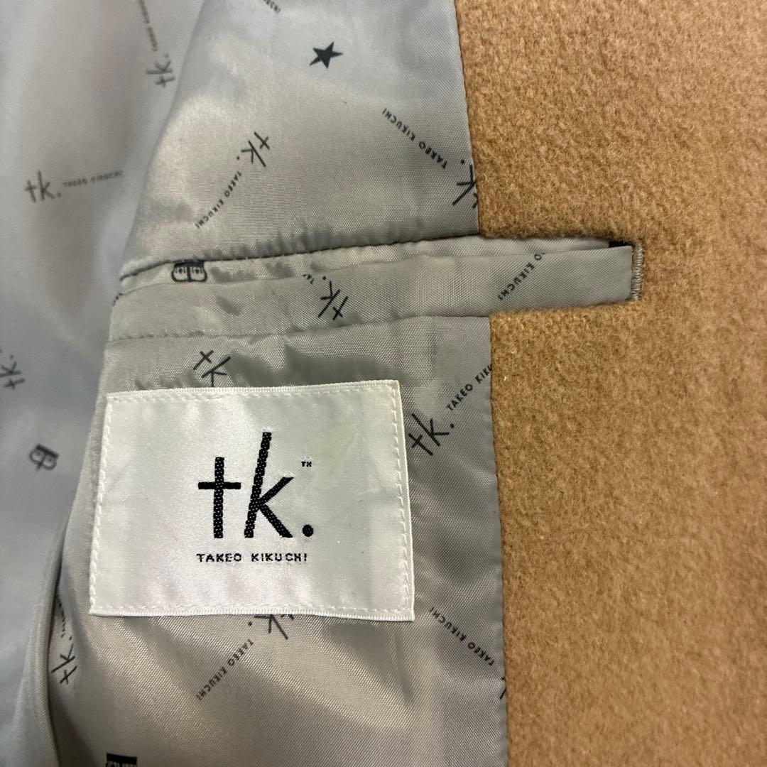 ２８日迄特価イタリア製ウール混タケオキクチシングルブレストチェスターコート XL