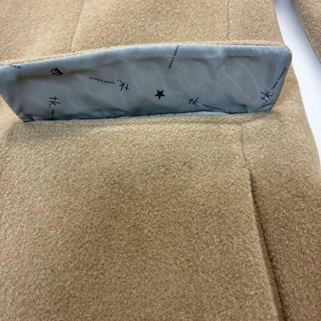 ２８日迄特価イタリア製ウール混タケオキクチシングルブレストチェスターコート XL