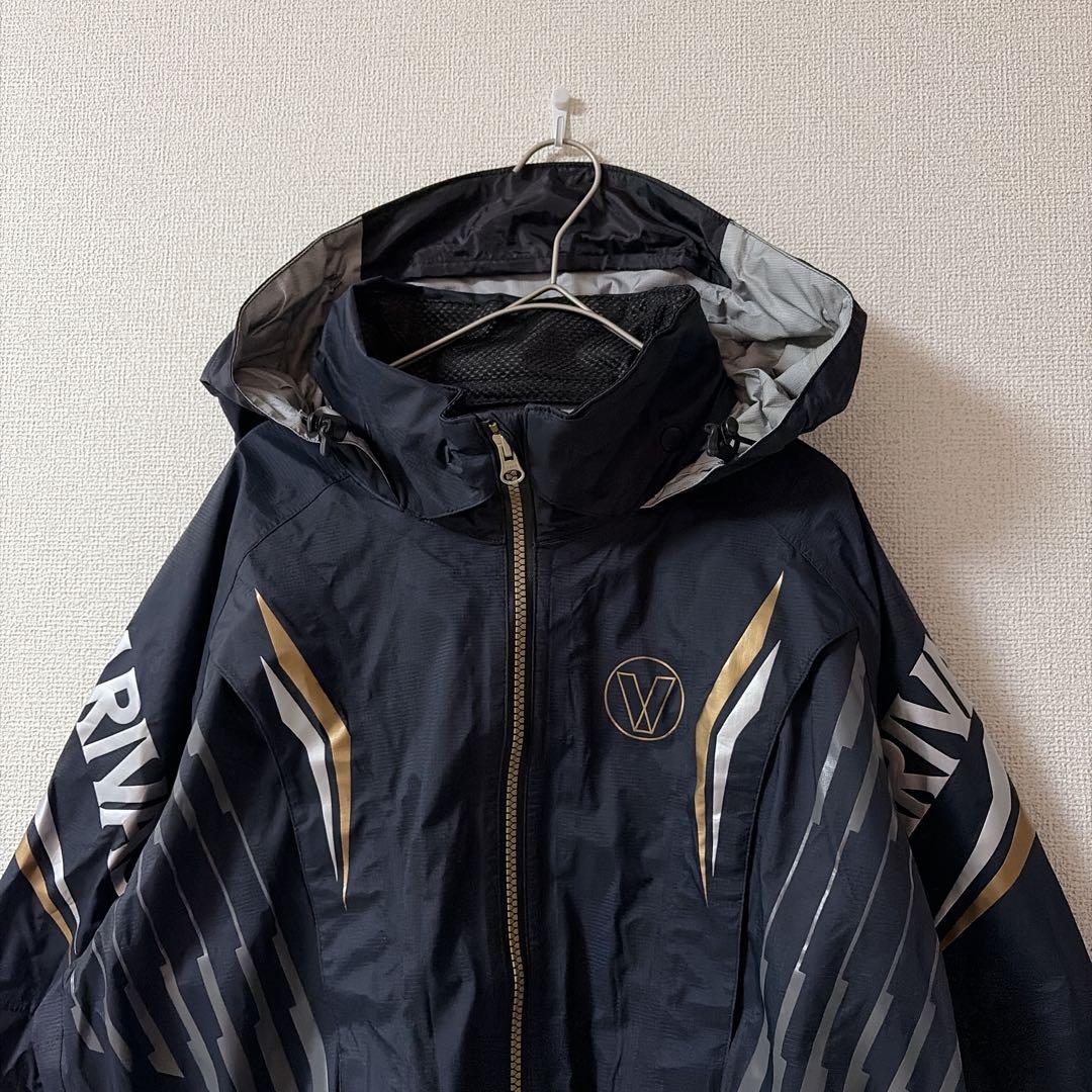 【VARIVAS 】バリバス　ドライアーマー　フード付きレインウェア　釣具　黒M