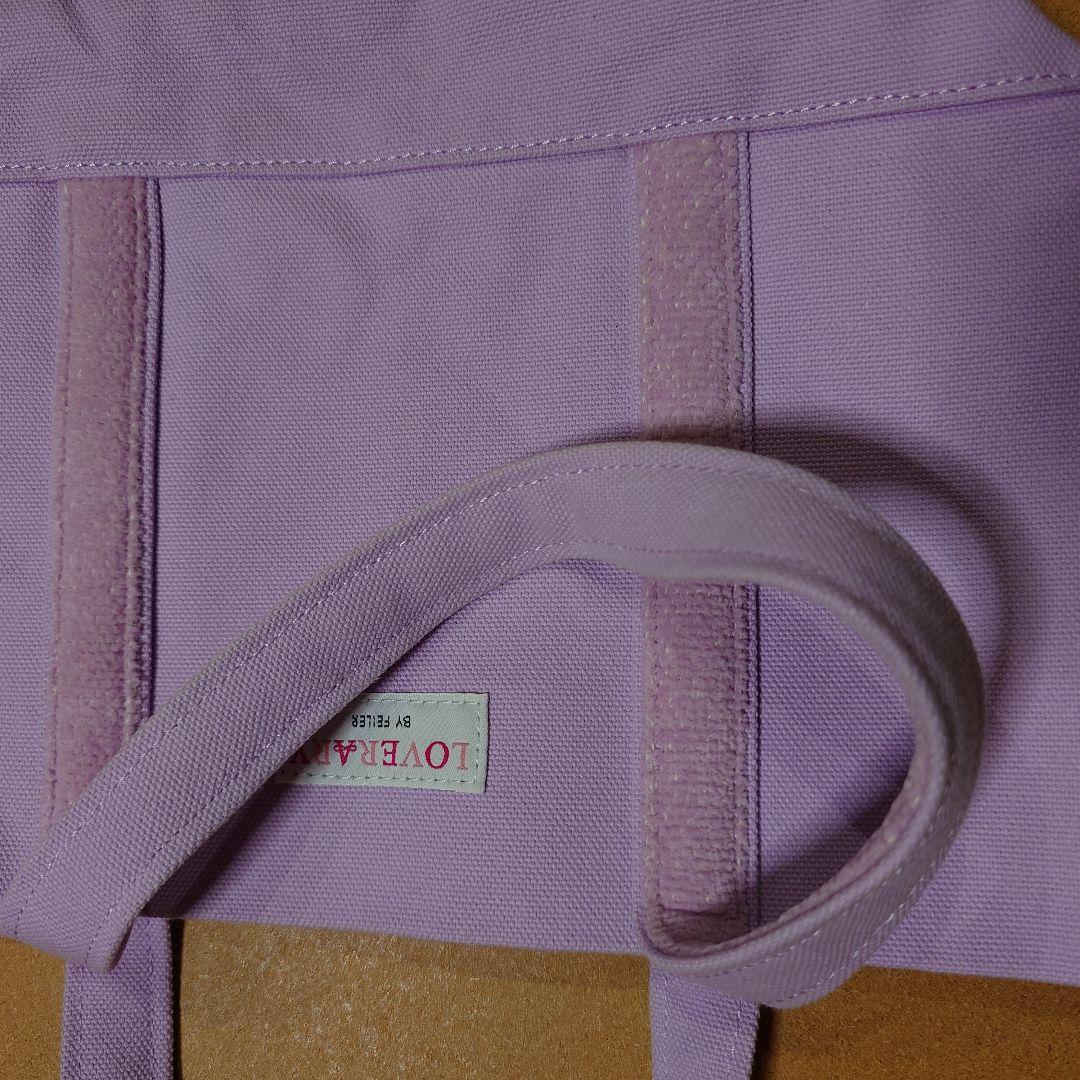 オールドテディガール ワッペントートバッグ 小 ペールパープル フェイラー