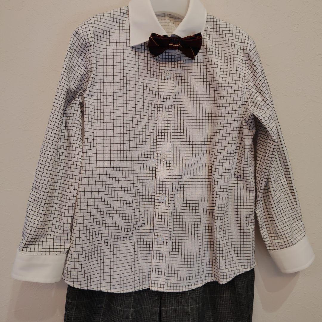 【美品】ワルツバイビームス フォーマル スーツ キッズ 110 グレー