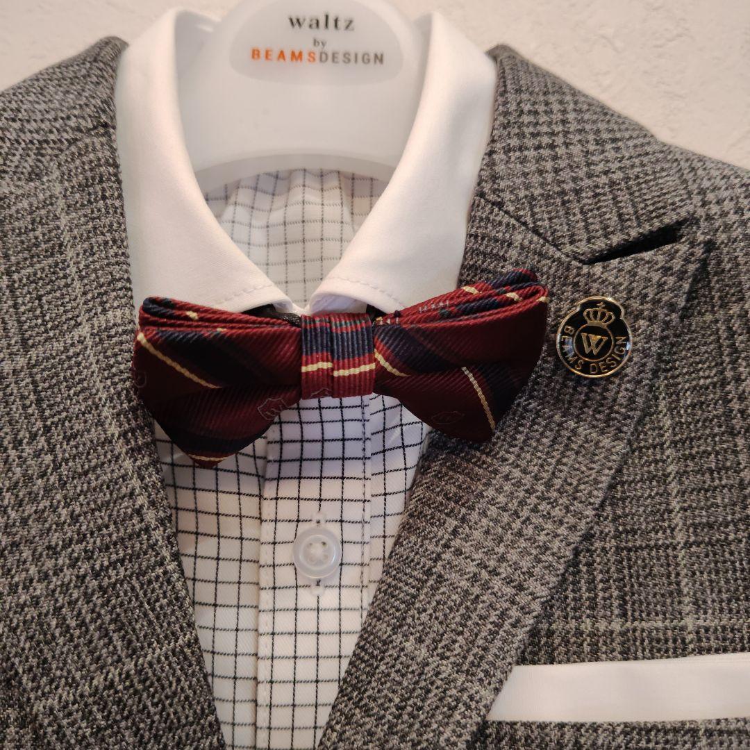 【美品】ワルツバイビームス フォーマル スーツ キッズ 110 グレー