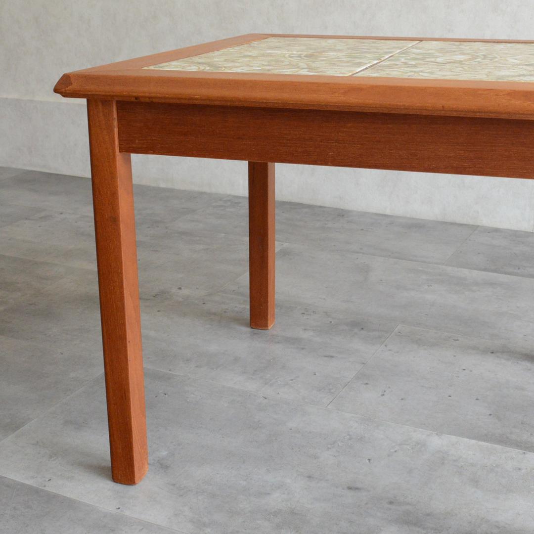 Ran　デンマーク タイルトップ チーク サイドテーブル 北欧家具