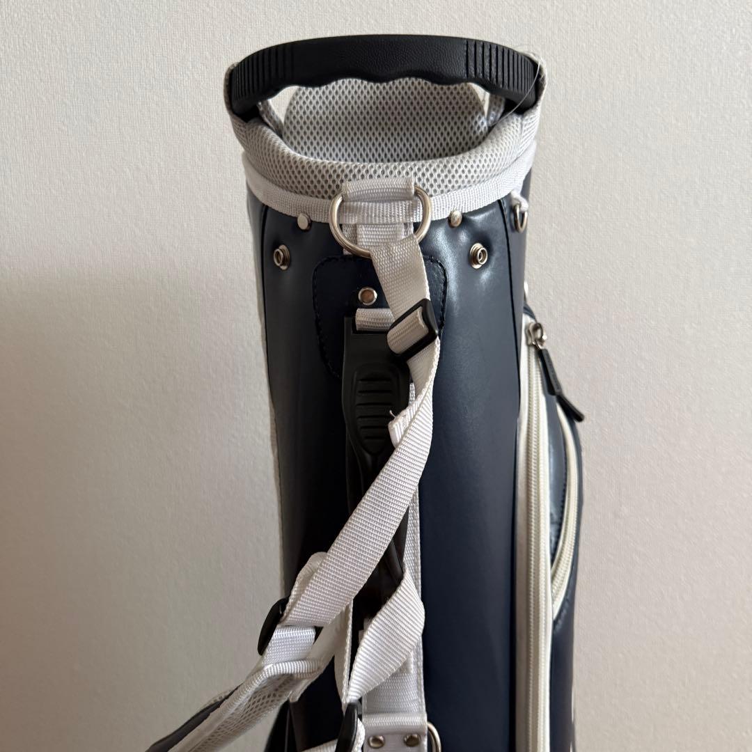 パーリーゲイツ　キャディバッグ　ショルダー式　スタンド式　軽量　紺　ネイビー