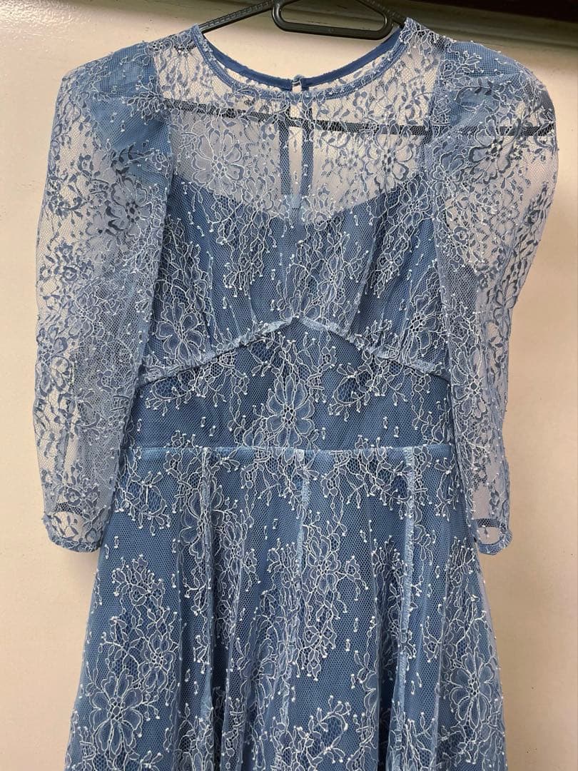 SNIDEL パワーショルダーレースドレス