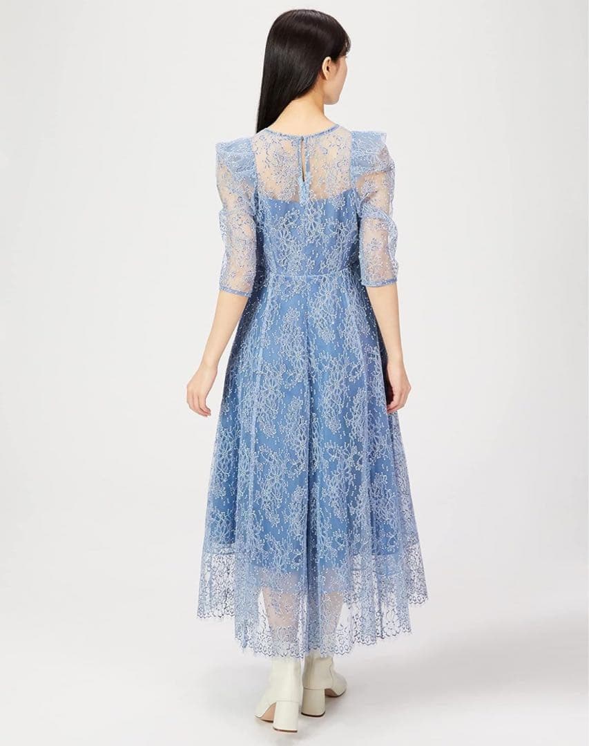 SNIDEL パワーショルダーレースドレス