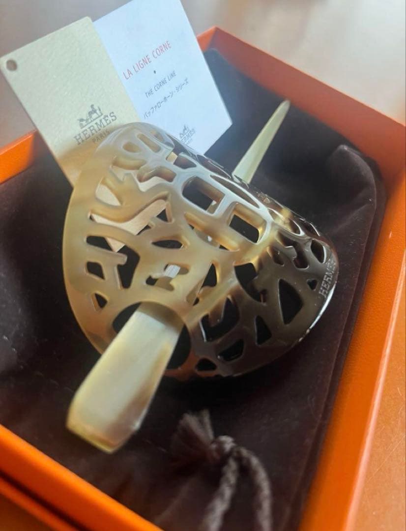 エルメス　バッファローフォーンかんざし　髪飾り　ヘアアクセ