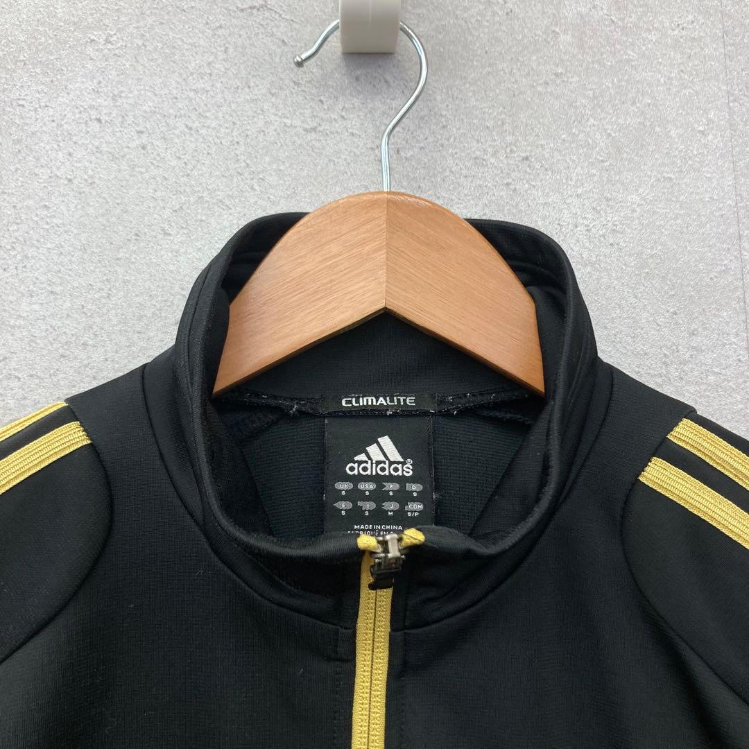 adidas アディダス ジャージ 上下セットアップ M 黒 金