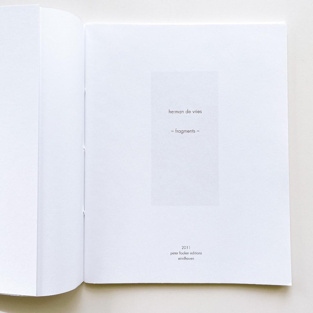 herman de vries「fragments」 ヘルマン・デ・フリース